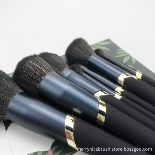 8PC Midnight Blue Makeup Brush Set
